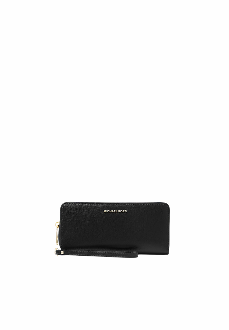 Michael Kors Leather Continental Wristlet In Black 32S5GTVE9L
