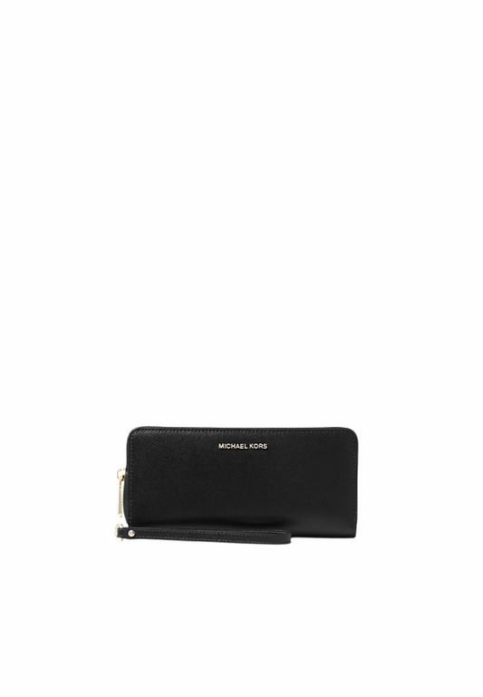 Michael Kors Leather Continental Wristlet In Black 32S5GTVE9L