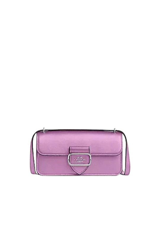 ( AS IS ) Coach Morgan Crossbody Bag In Metallic Lilac CO984