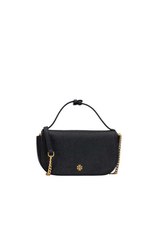 Tory Burch Emerson Crossbody Bag Saffiano In Black 134841