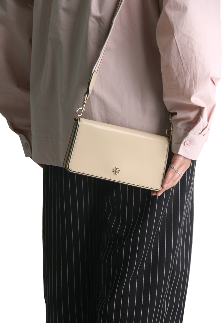 Tory Burch Emerson Mini Canvas Strap Crossbody Bag In Soft Serve 167905