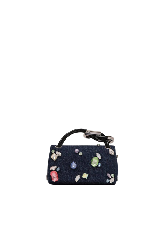Marc Jacobs The Gem Denim Micro Dual Handbag In Indigo 2F5HSC012H02