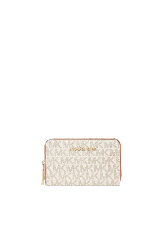 ( PREORDER ) Michael Kors Smal Logo Wallet In Vanilla/Soft Pink 32H9GJ6D0B