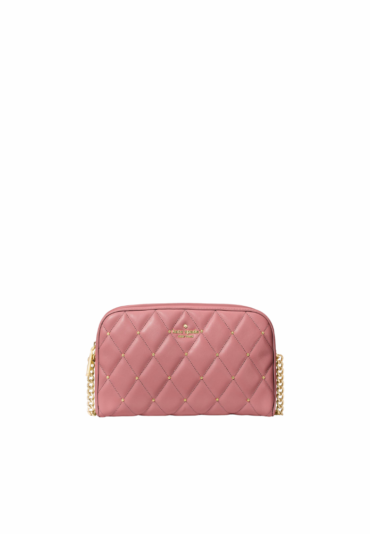 Kate Spade Carey Quilted Studded Chain Camera Bag In Pomegranate KL820