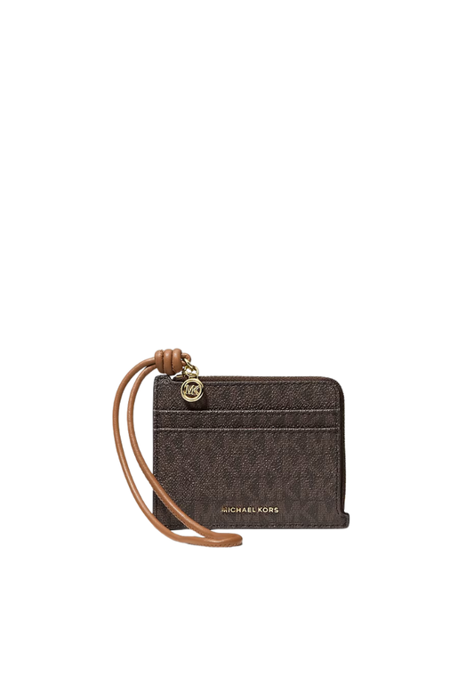 ( PREORDER ) Michael Kors Jet Set Small Card Case In Brown/Acorn 32S6GJ6W0B
