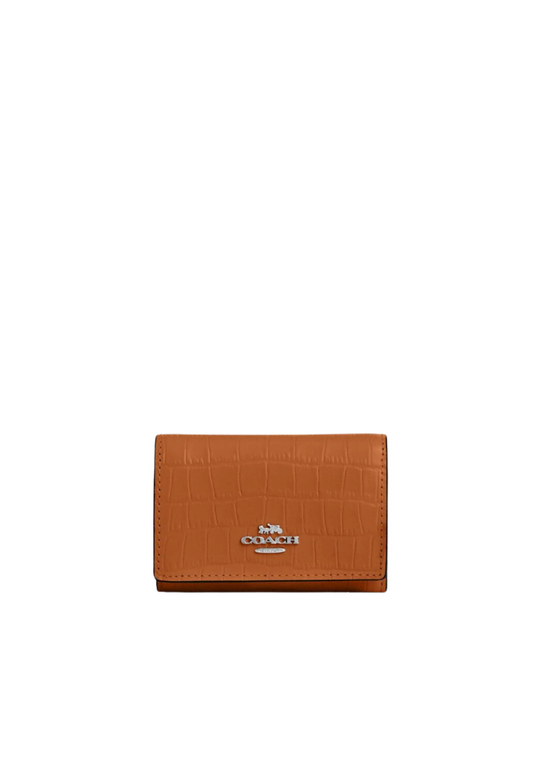 Coach Micro Wallet In Washed Orange CU914