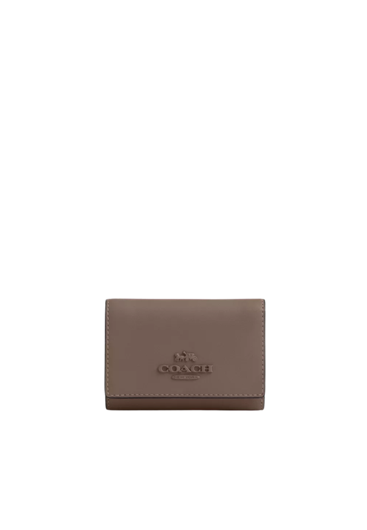 Coach Micro Wallet Trifold In Dark Stone CP260