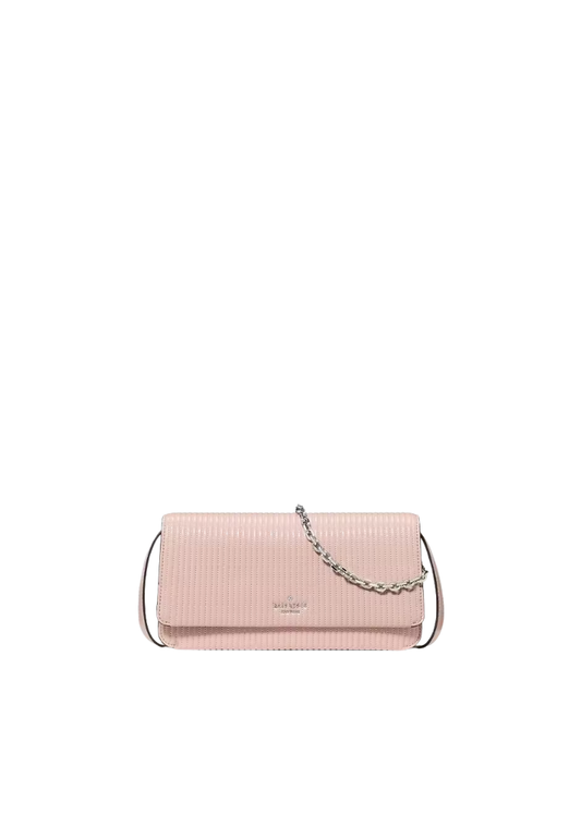 Kate Spade Ivy Shiny Quilted Crossbody Bag In Rose Smoke KP312