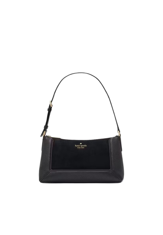 Kate Spade Lena Suede Shoulder Bag In Black KI890