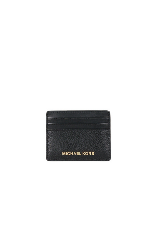 Michael Kors Pebbled Leather Card Case In Black 35R4GTVD9L