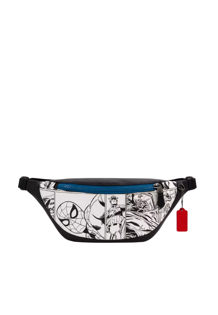 Coach Marvel Warren With Comic Book Print Belt Bag In Chalk Multi 2412