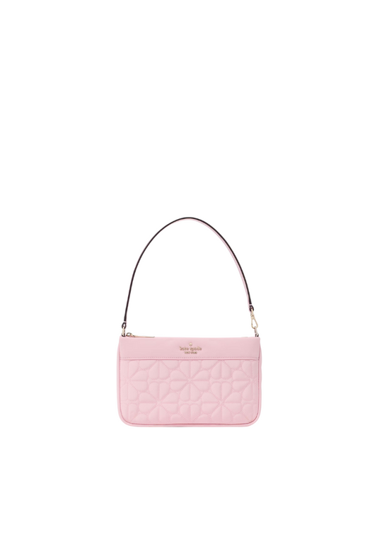 Kate Spade Flower Quilted Fabric Wristlet In Pink Horizon KK255