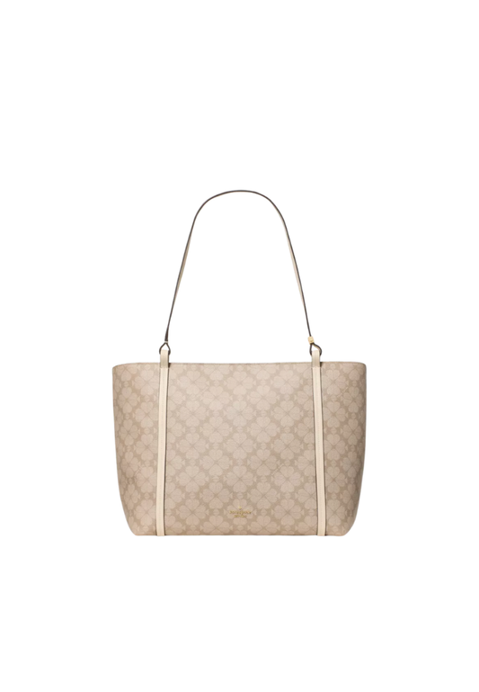 Kate Spade Marlowe Spade Flower Tote Bag In Dark Beige KP265