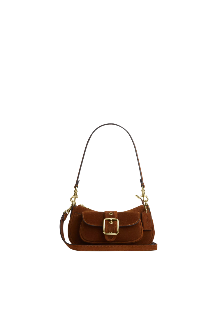 Coach Ashton Suede Mini Shoulder Bag In Warm Brown CFA50