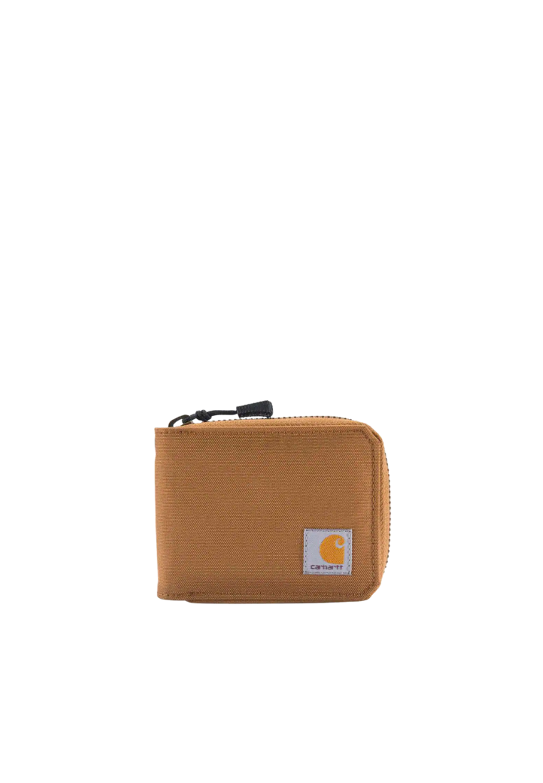 Carhartt Nylon Duck Zipper Wallet In Saddle WW0237