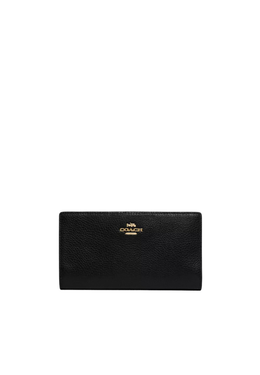 Coach Slim Zip C8329 Bifold Wallet In Black