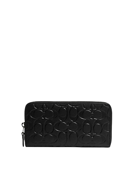 Coach Accordion CE551 Wallet In Signature Leather In Black