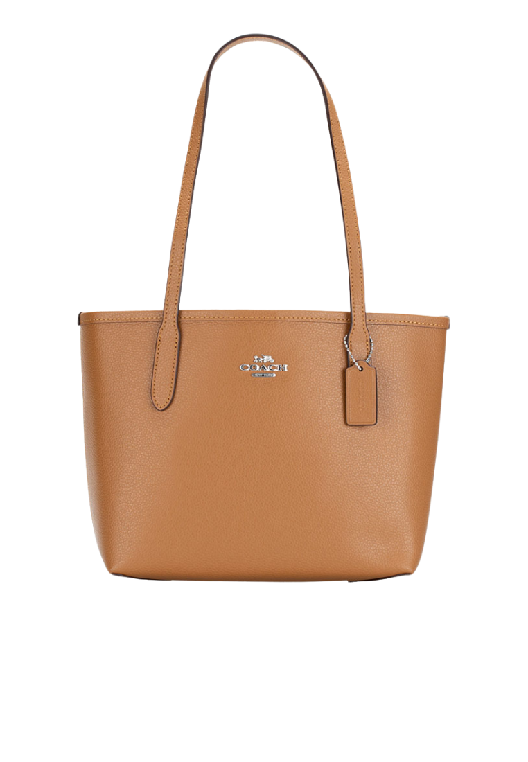 Coach Small City Tote Bag In Light Saddle CT859
