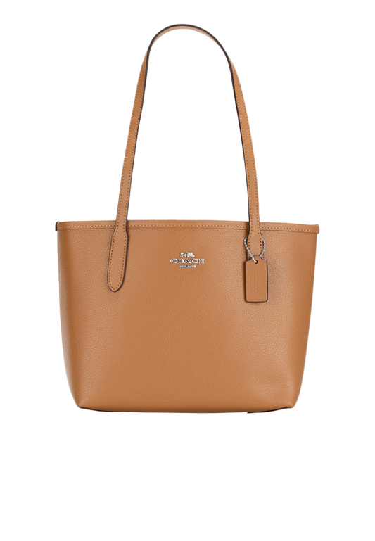 Coach Small City Tote Bag In Light Saddle CT859