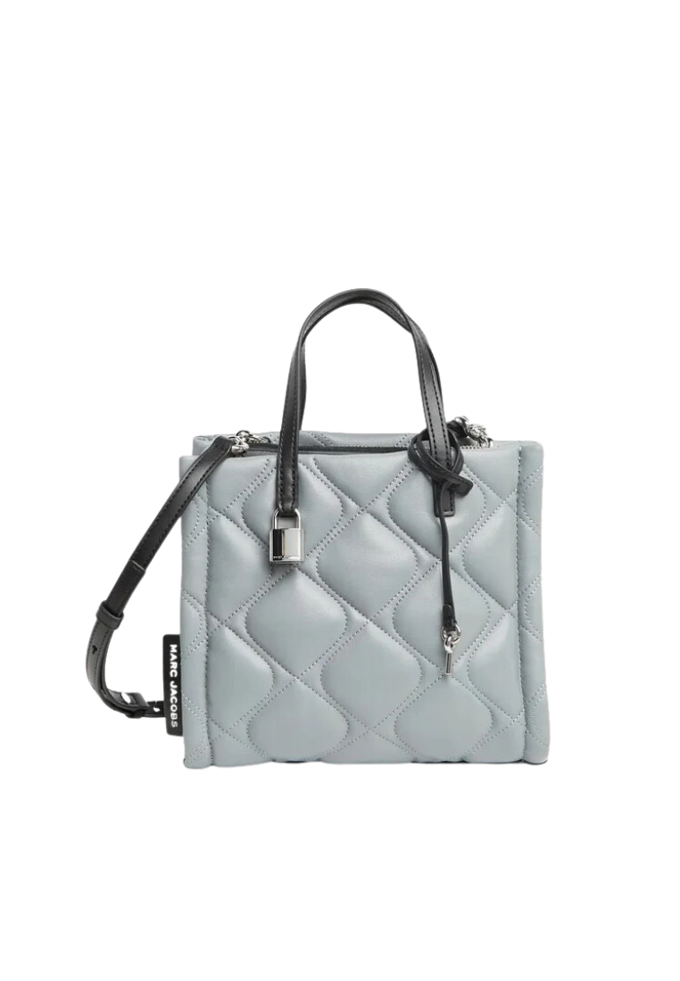 Marc Jacobs Quilted Mini Grind H047L01RE22 Leather Tote Bag In Rock Grey