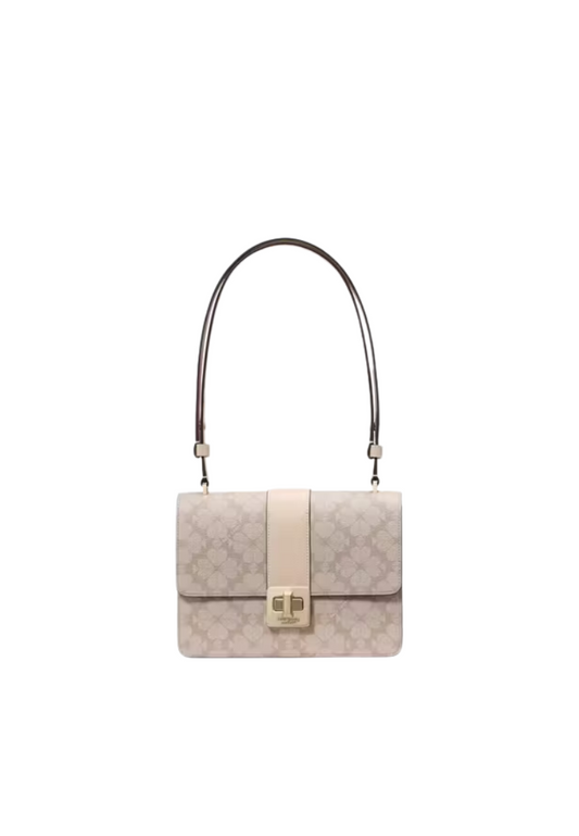 Kate Spade Spade Flower Small Shoulder Bag In Dark Beige KK999