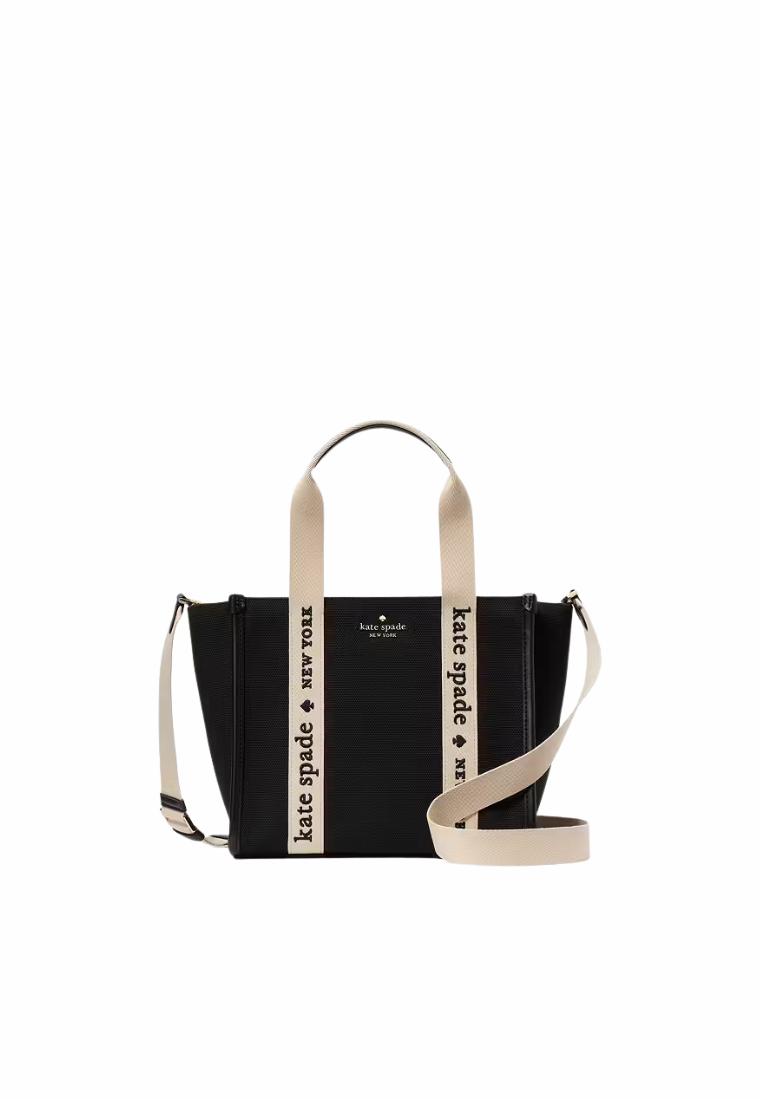 Kate Spade KIP Canvas Small Tote Bag In Black KG767