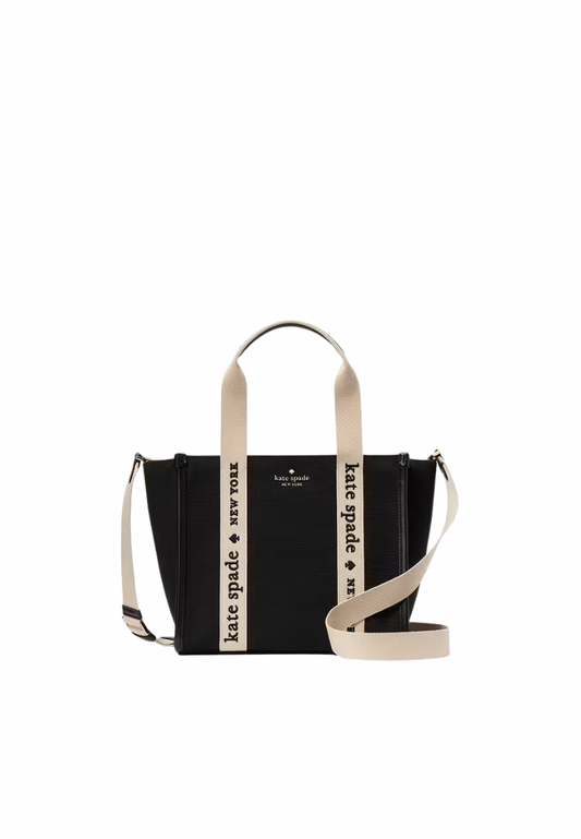 Kate Spade KIP Canvas Small Tote Bag In Black KG767