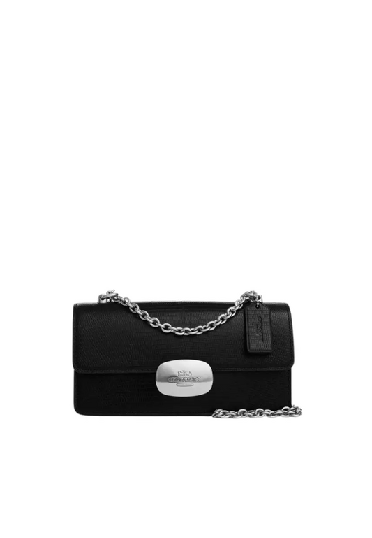 Coach Eliza Flap Shoulder Bag In Black CR106