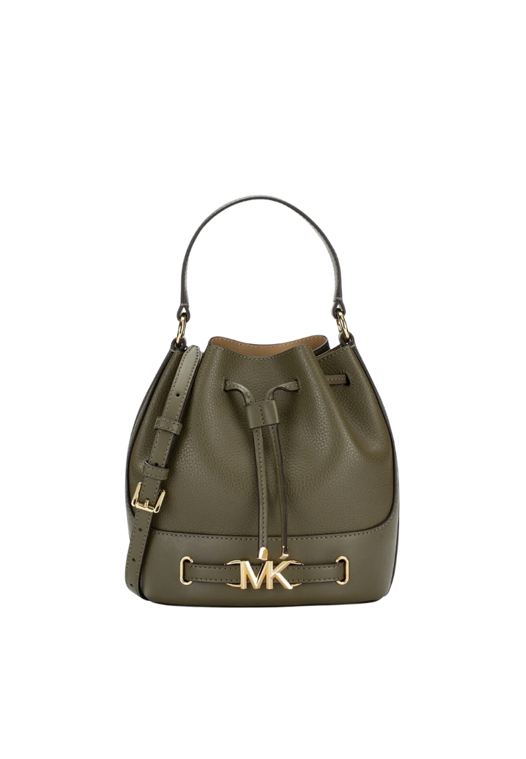 Michael Kors Reed Medium Bucket Bag Pebbled Leather In Olive 35S3G6RM8T