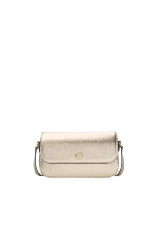 Michael Kors Jet Set Travel Crossbody Small Flap In Pale Gold 35F4GTVC1M