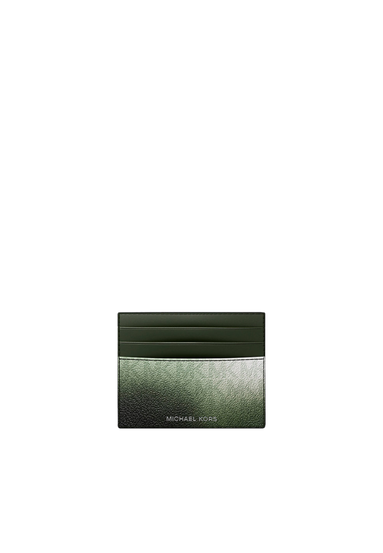 Michael Kors Cooper Ombre Signature Logo Card Case In Moss Multi 36R6LCOD2O