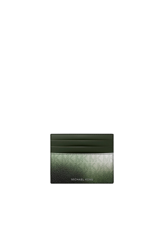 Michael Kors Cooper Ombre Signature Logo Card Case In Moss Multi 36R6LCOD2O