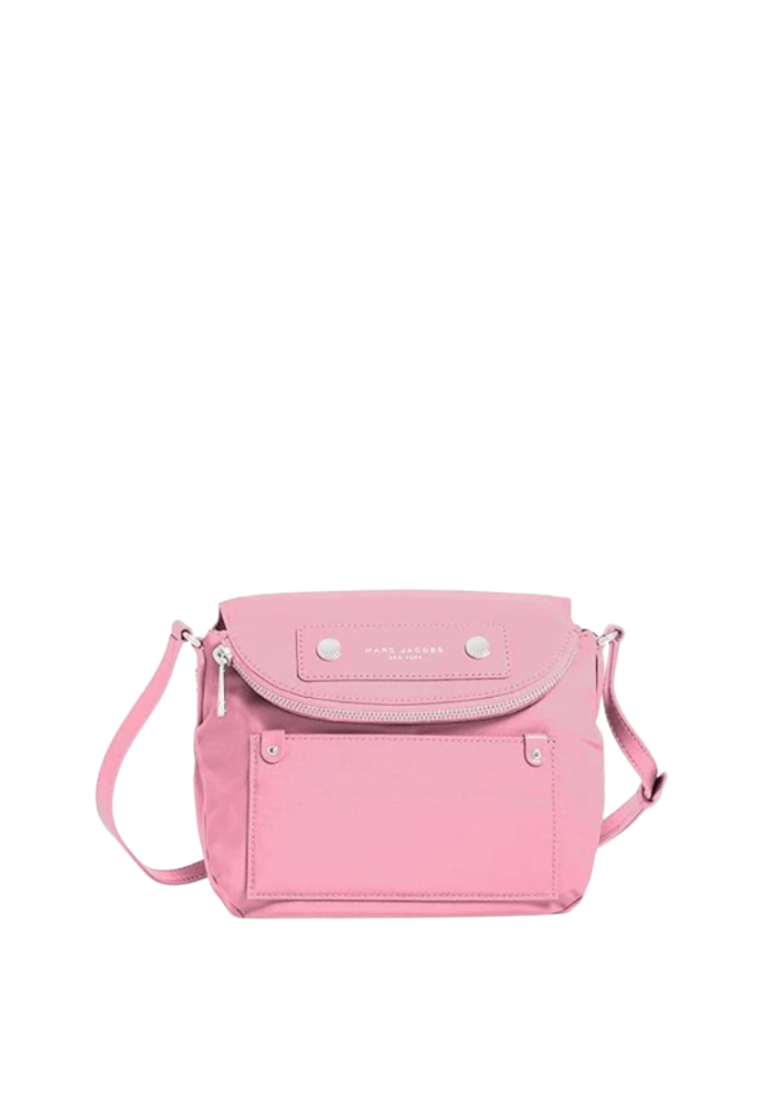 ( AS IS ) Marc Jacobs Preppy Nylon Mini Natasha Crossbody Bag In Bubble Gum M0012909