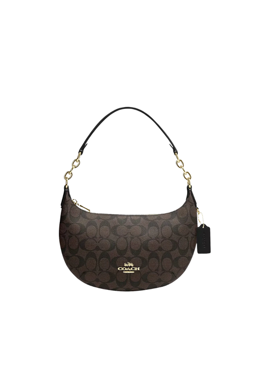 Coach Payton Shoulder Bag In Brown Black CE620