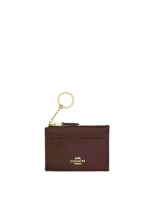 Coach Mini Skinny ID Card Case In Maple CFE02
