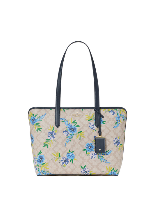 Kate Spade Spade Flower Large Tote Bag In Blazer Blue KL003Z