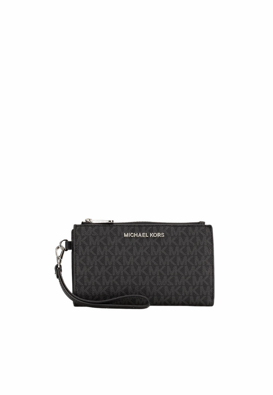 Michael Kors Jet set Travel large Double Zip Wristlet 35F8STVW0B In Black