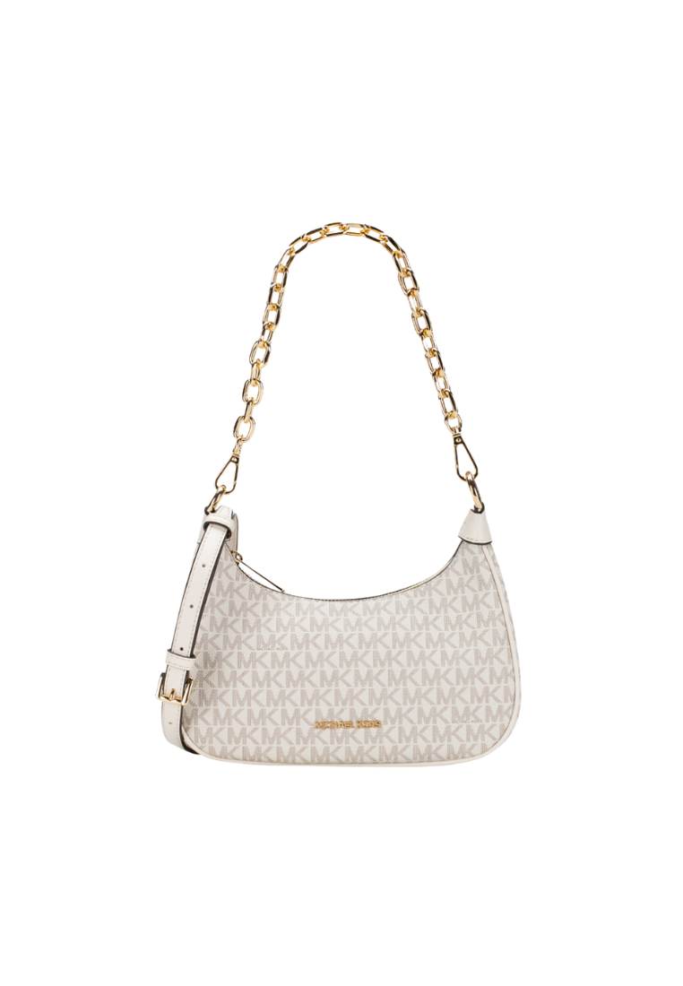 Michael Kors Cora Medium Signature Logo Shoulder Bag In Light Cream Multi 35S2G4CU1B