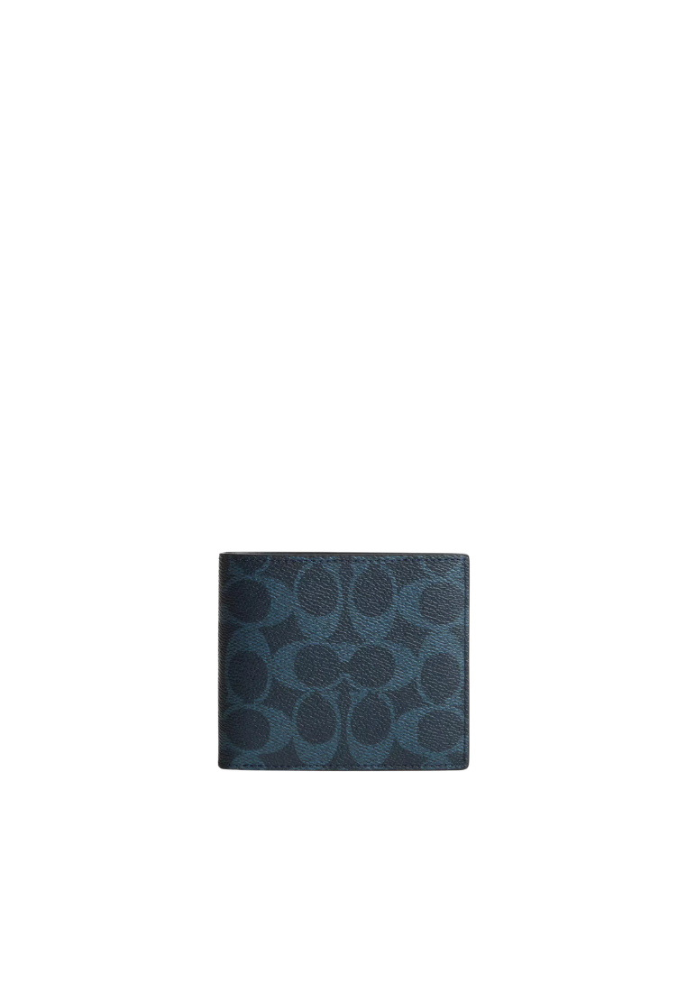 Coach ID Billfold Wallet In Ink Blue CY394