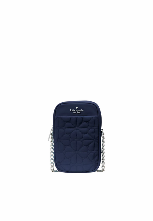 Kate Spade Spade Flower Crossbody Bag Quilted Fabric In Parisian Navy KK898
