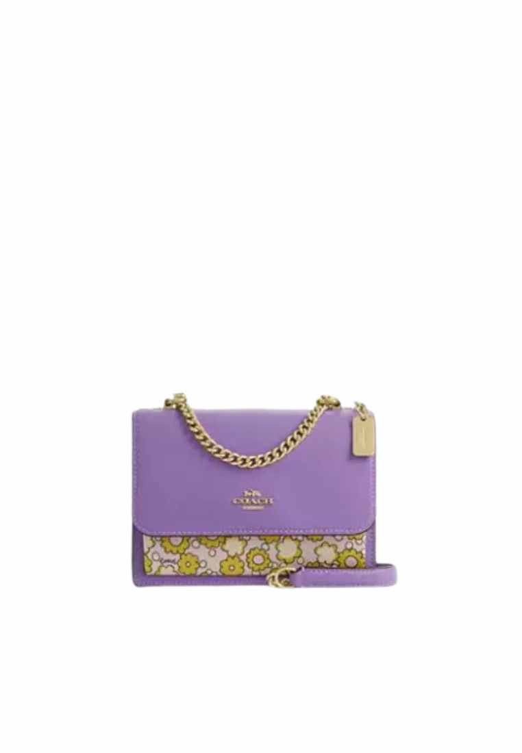 Coach Mini Klare Crossbody Bag Colorblock With Floral Print In Lilac Multi CBM62