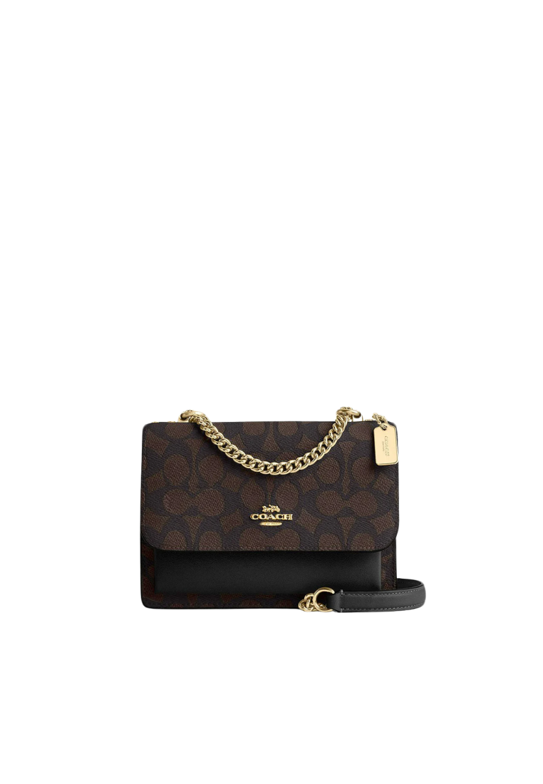Coach Mini Klare Crossbody Bag Signature Canvas In Walnut Black CW206