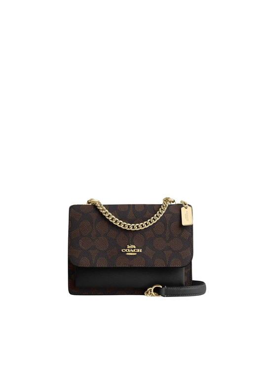Coach Mini Klare Crossbody Bag Signature Canvas In Walnut Black CW206