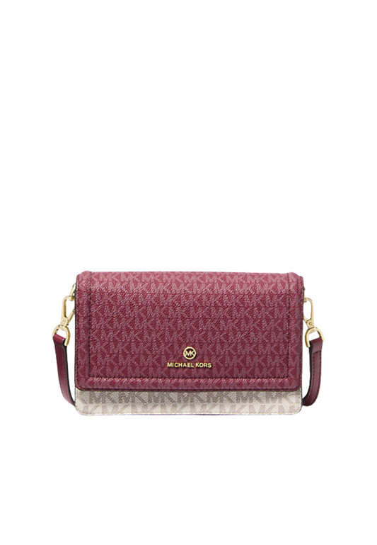 ( PREORDER ) Michael Kors Jet Set Small Two-Tone Logo Smartphone Crossbody Bag In Mulberry Multi 32S1GT9C0V