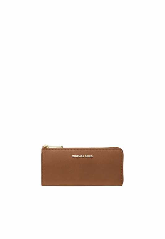 Michael Kors Jet Set Travel Large Quarter-Zip Wallet In Luggage 35T6GTVE3L