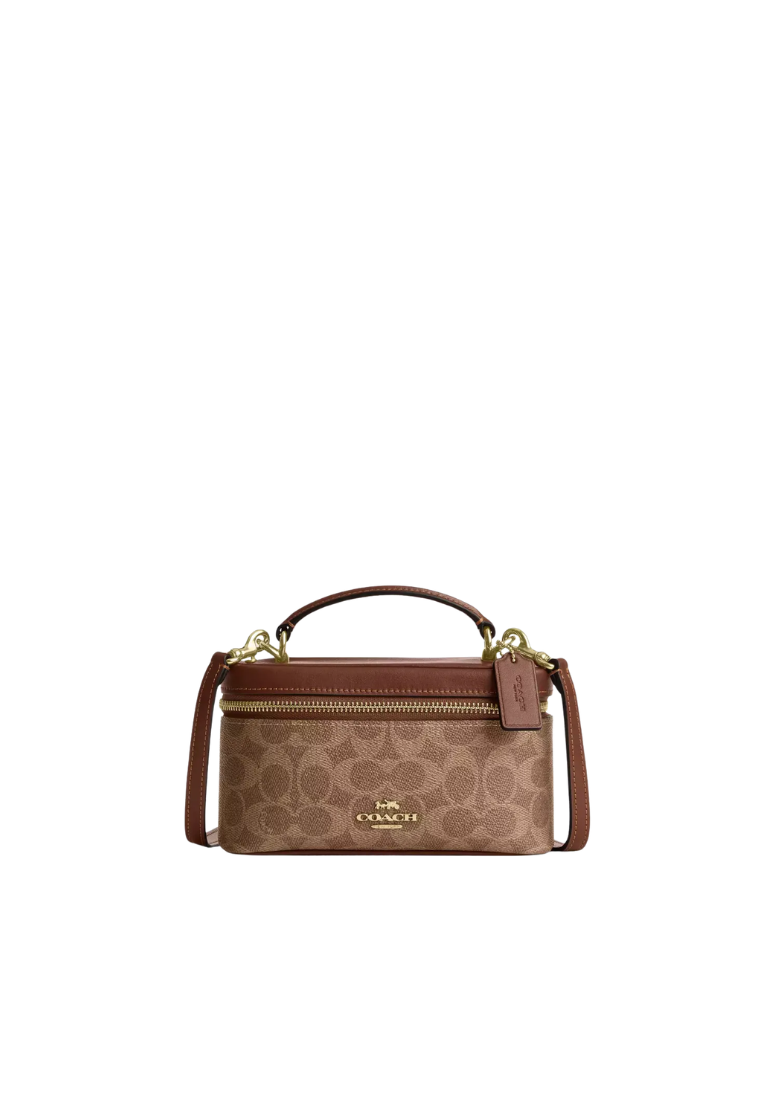 Coach Rainer Crossbody Bag 18 In Signature Canvas In Tan Brown CEO23