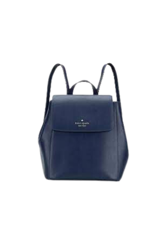 Kate Spade Madison Flap Backpack Saffiano Leather In Parisian Navy KC428