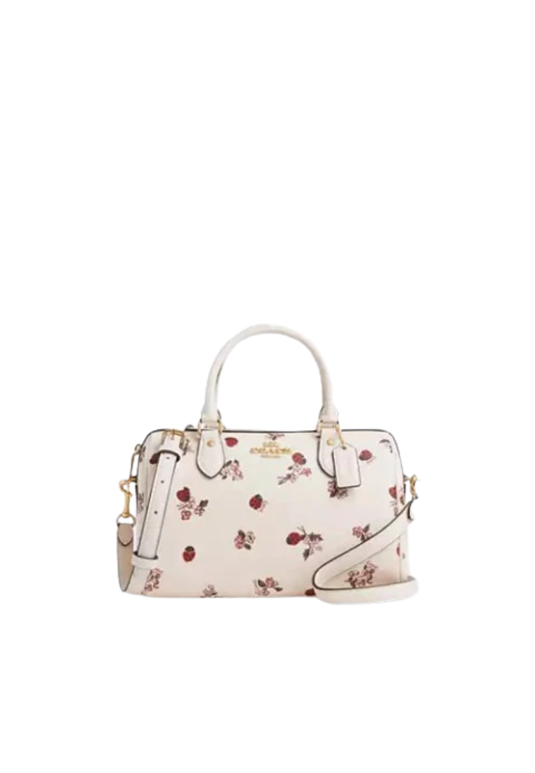 Coach Rowan Satchel Bag With Lady Bug Floral Print In Chalk Multi CU272