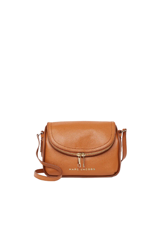 ( AS IS ) Marc Jacobs The Groove Leather M0016932 Mini Messenger In Smoked Almond