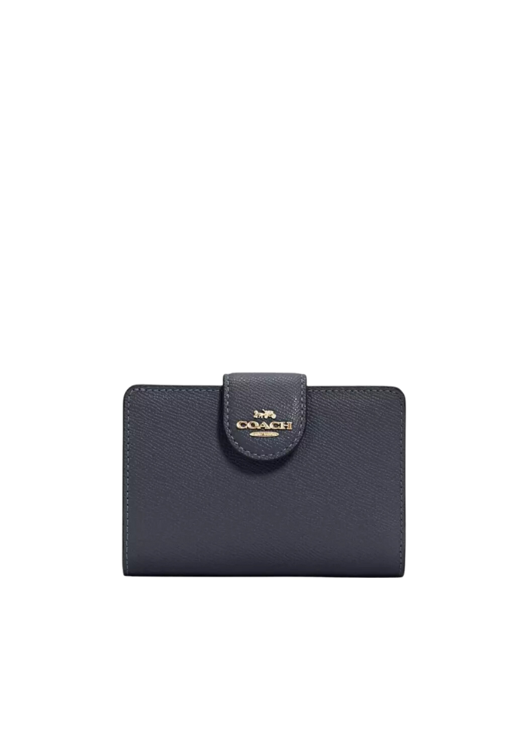 Coach Medium Corner 6390 Zip Wallet In Midnight